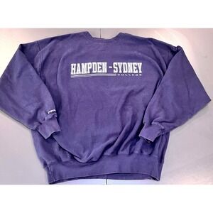 Jansport Sweatshirt W XL Navy Blue Good Hampden-Sydney College Crewneck Vintage